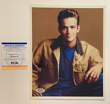 LUKE PERRY SIGNED AUTOGRAPHED 8X10 PHOTO BEVERLY HILLS 90210 PSA COA