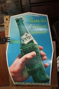 Vintage Original SPRITE 1961 Decal Hand Design Tingling Tartness Coca Cola 12"