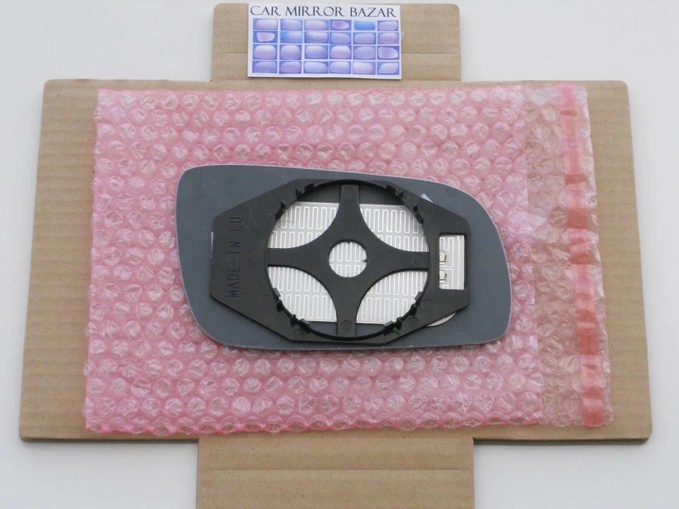 501LFH FOR Audi A4 A6 A8 Quattro FLAT HEATED Mirror Glass +BACKPLATE Driver Side - Image 2 of 2