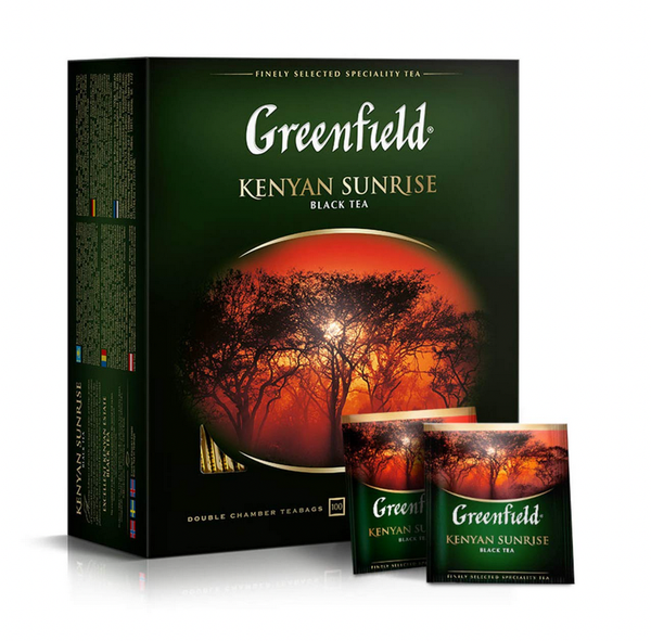 Greenfield Kenyan Sunrise | Schwarztee | Hochwertiger Schwarzer Tee | 100 Btl-image