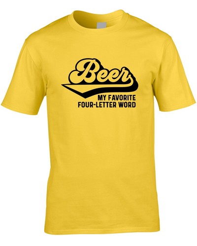 Bier Mein Favorit vier Buchstaben Wort Herren T-Shirt lustig Geschenk trinken Bier Bar Kneipe - Bild 6 von 10