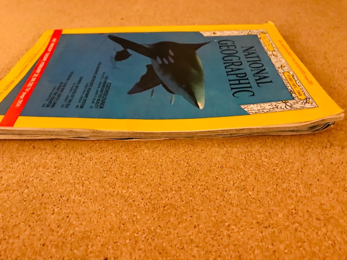 National Geographic February 1968 Czecholovakia Ecuador Shark (w