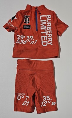 Burberry Kids Set: Bike (Cycling) Short-sleeve Stretch Jersey and