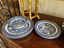Set of 3 Churchill Blue Willow Dinner Or Salad Plates Or Bowls Your Choice