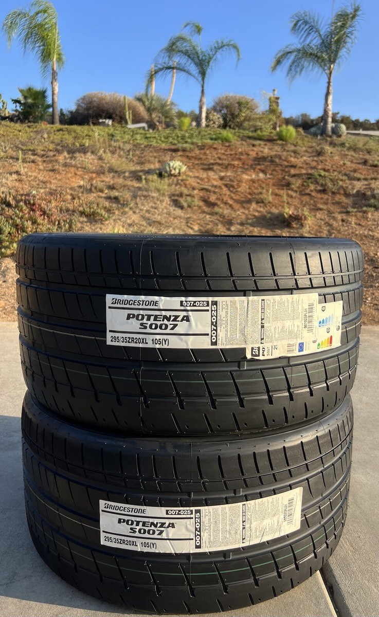 Set of TWO NEW 295/35ZR20 Bridgestone Potenza S007 Aston Martin