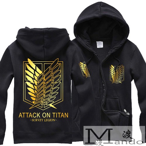 Trajes de chaqueta de ataque a los Titanes Shingeki no kyojin con Capucha  Abrigo Suéter dorada con | eBay