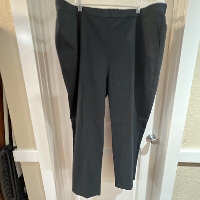 Drapers and Damons Elastic Back Pull On Dress Pants Black Slacks Sz 3X RN105378