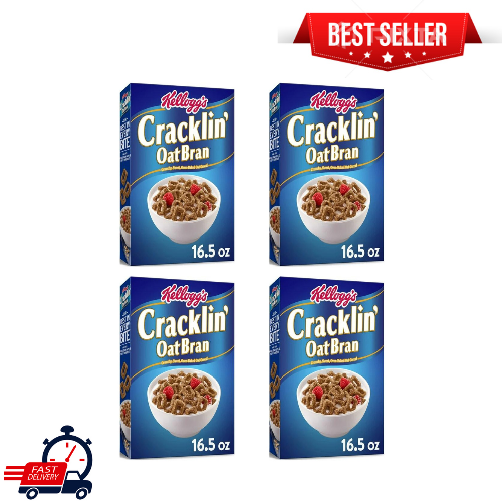Kellogg's Cracklin' Oat Bran Original Cold Breakfast Cereal, 16.5 oz