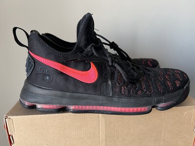 Nike Men's Sz 11 KD 9 Aunt Pearl 2017 Black Hot Punch 881796-060