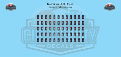 Kartrak ACI Scanner Barcode Tags HO 1:87 Scale Decal Set