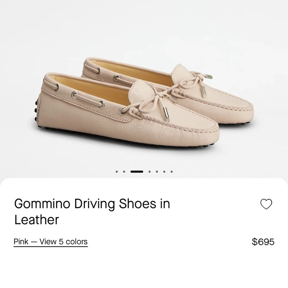 Tod's Gommino Leather Loafer - pink Size 39.5 = US 9.5 - Image 2 of 4