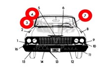 1961-1962 Chevy Impala Bubbletop 2-door Hardtop Windshield Molding Set Restored
