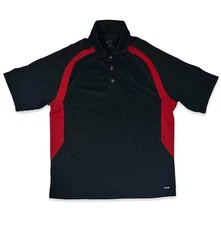 Champion Golf Polo Shirt Duo-Dry  Black & Red, Medium