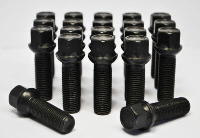 10 X M14 X 1.5 40MM LONG RADIUS ALLOY WHEEL BLACK BOLTS FIT MERCEDES VIANO VITO 