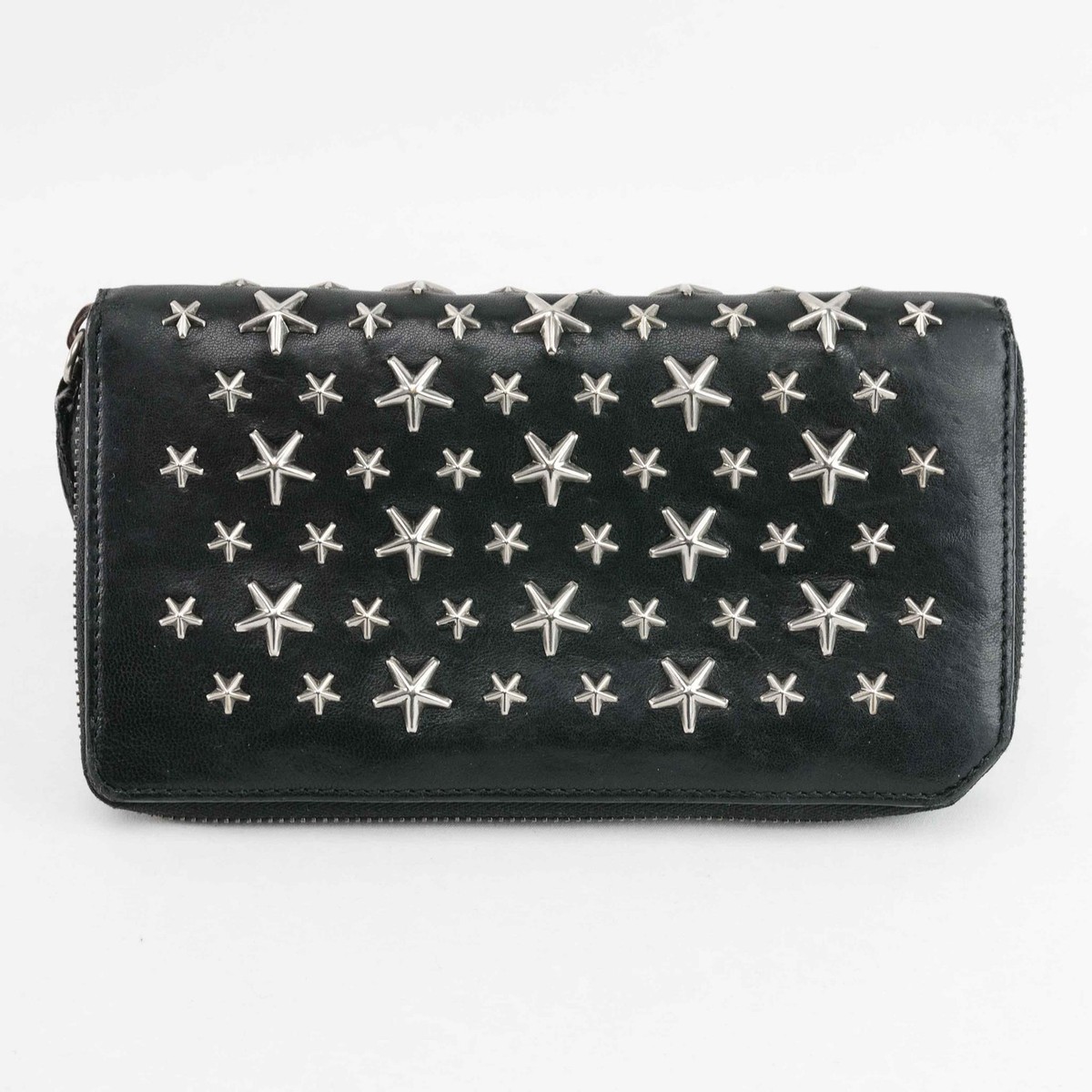 Authentic Jimmy Choo Biker Leather With Stars Black/Gunmetal Authentic Jimmy Choo Biker Leather With Stars Black/Gunmetal