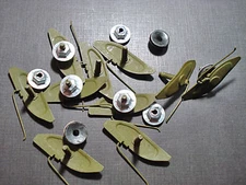 10 pc Ford fender body side trim moulding clips sealer nuts 1-1/4" - 1-1/2" NORS