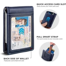 Bifold Men Wallet Money Clip Card Holder for Men Slim Wallet Rfid Blocking