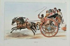 Incisione su rame Napoli: Calesse dall’Audot 1834 (M2) Come da foto (le dimensio