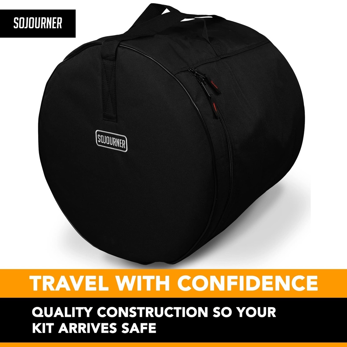 Drum Cases (5 Piece) - Travel Drum Bags Set for Standard Kits