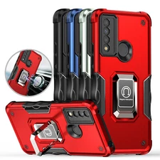 For TCL 20 XE Ring Case Magnetic Support Defender Metal Kickstand Phone Cover