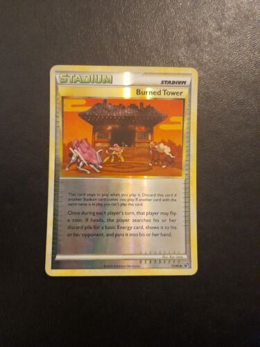 Burned Tower Reverse Holo 71/90 HGSS Undaunted Pokemon Card Near Mint 