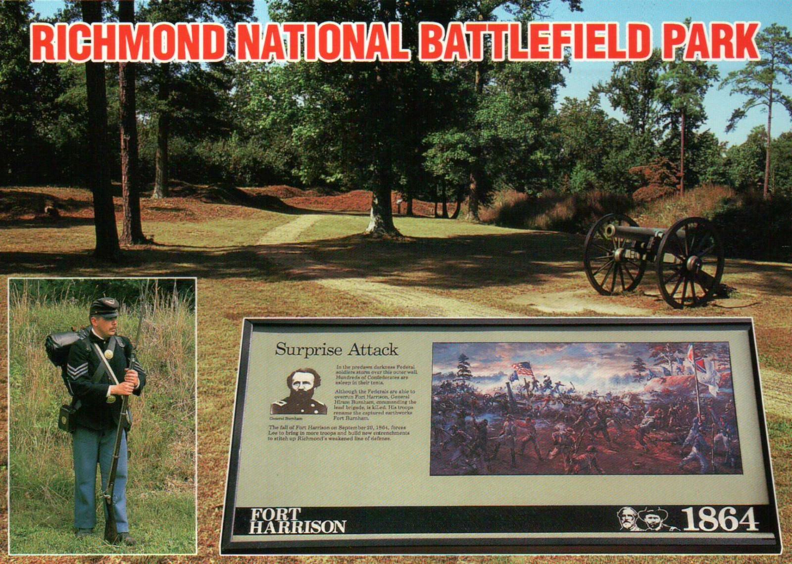 Fort Harrison, Richmond National Battlefield Park Virginia, Civil War - Postcard