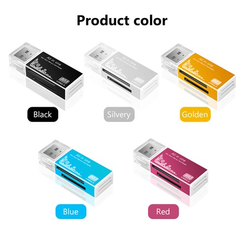 USB SD Memory Card Reader 4 In 1 Adapter SDHC MMC Micro SD T-Flash M2 MS Duo D8 - Zdjęcie 3 z 17
