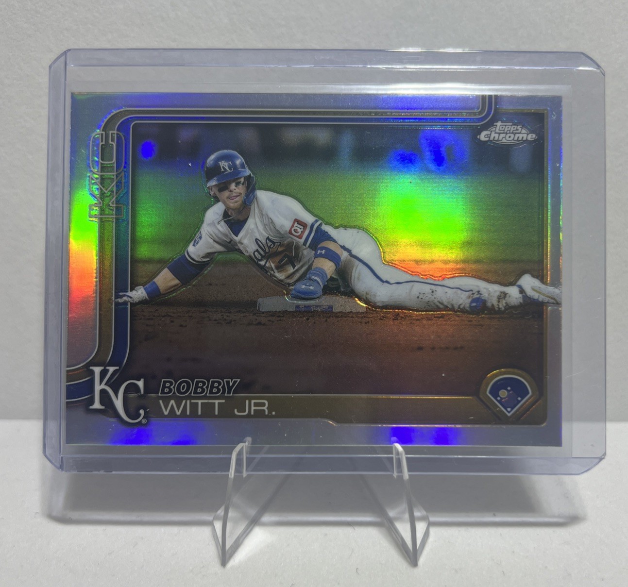 Bobby Witt Jr SP Image Variation 2025 Topps Chrome Refractor Short Print #93