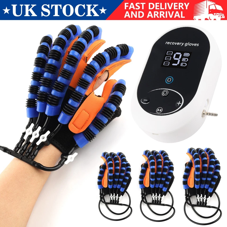 Left & Right Hand Finger Rehabilitation Exerciser Robot Gloves Stroke Hemiplegia