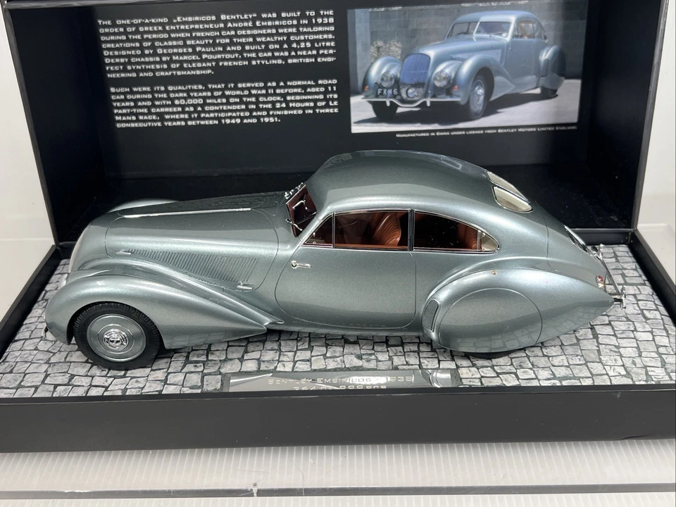 1/18 Minichamps 1ª Clase 1938 Bentley Embiricos Azul 107139820 Foto 2 de 4