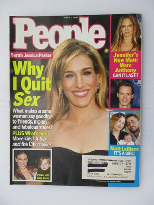 #ad #ad PEOPLE MAGAZINE MARCH 1 2004 SARAH JESSICA PARKER MATT LEBLANC JENNIFER LOPEZ $12.95