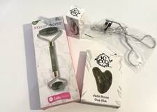 Image of Brushworks Jade Roller, So Eco Gua Sha & 2x No Crease Clips & Eyelash Curlers
