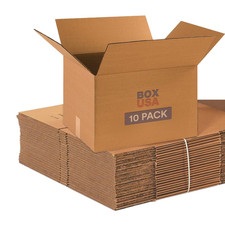 Medium Shipping Moving Packing Storage Boxes - 10 Boxes Sizes 18"Lx14"Wx12"H