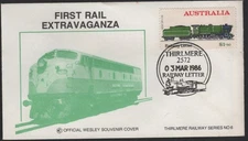 1986 Australia First Rail Extravaganza THIRLMERE WCS Railway Letter Cover