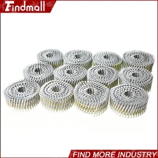 Findmall 3600 Pcs 15 Degree 1-3/4" x 0.092" Full Round Head Siding Nails 4 set