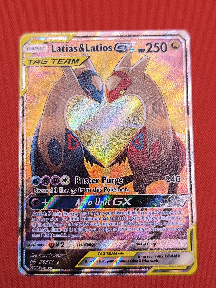 Latias & Latios GX 170/181 Team Up Alternate Full Art Rare Latias & Latios GX 170/181 Team Up Alternate Full Art Rare