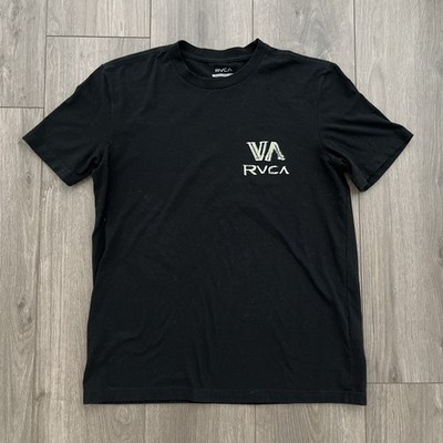 VA RVCA Short Sleeve T-Shirt Regular Fit Mens S Black