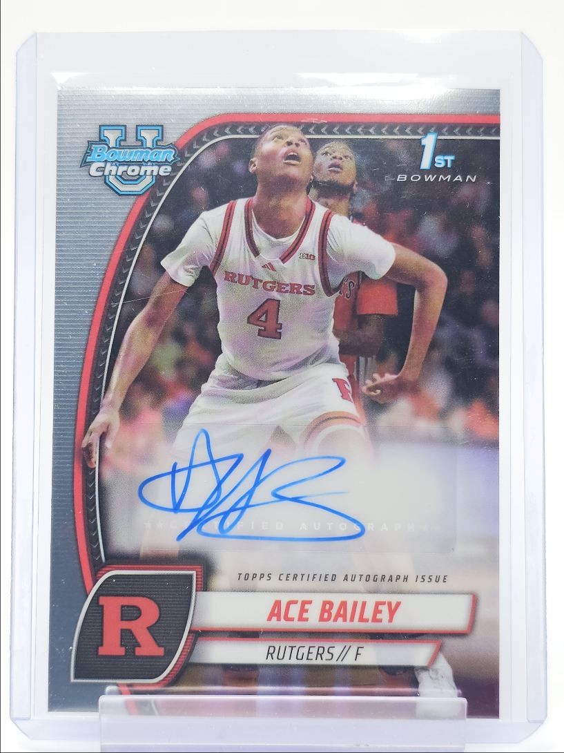 ACE BAILEY 2024-25 BOWMAN UNIVERSITY CHROME 1ST AUTOGRAPH BASKETBALL RUTGERS