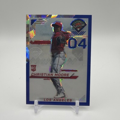 Christian Moore 2025 Panini Prospect Edition - #4 Blue Ice Prizm /299 (RC)