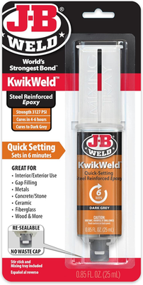 #ad JB WELD KWIKWELD 6 MINUTE STEEL EPOXY Strong Lasting Repairs To Metal amp; Mul $17.99
