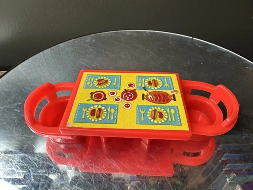Vintage Fisher Price Little People Hot Dog Table Chairs For Camper