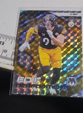 25 Panini Mosaic  pic Pe0rformers T.J. Watt #12 Reactive Yellow Mosaic Prizm /89