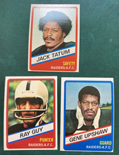 1976 FOOTBALL CARD LOT OF 3 WONDER BREAD OAKLAND RAIDERS TATUM, UPSHAW and GUY