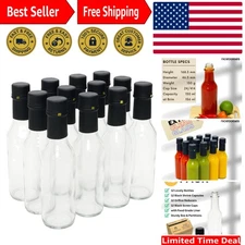 Professional 5 Oz Glass Storage Bottles with Heat Shrink Capsules - Case of 12