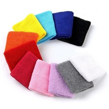 1PC Kids Pure Color Sport Sweat Sweatband Cotton Soft Comfortable Wristbands Ten