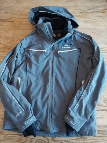 Eider Defender 2LS Winter Ski Jacket Gray Hooded Mens Sz XL