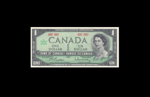 1967 BANK OF CANADA QEII $1 **Beattie & Rasminsky** (( GEM UNC ))