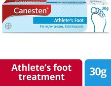 Canesten Athlete&rsquo;s Foot Cream 30g Clotrimazole 1% Antifungal Treatment
