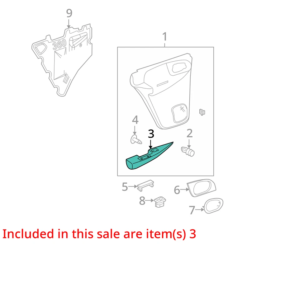 REPOSABRAZOS CHEVROLET TRAILBLAZER EXT 2005-2006 15109970 - NUEVO OEM Foto 2 de 3