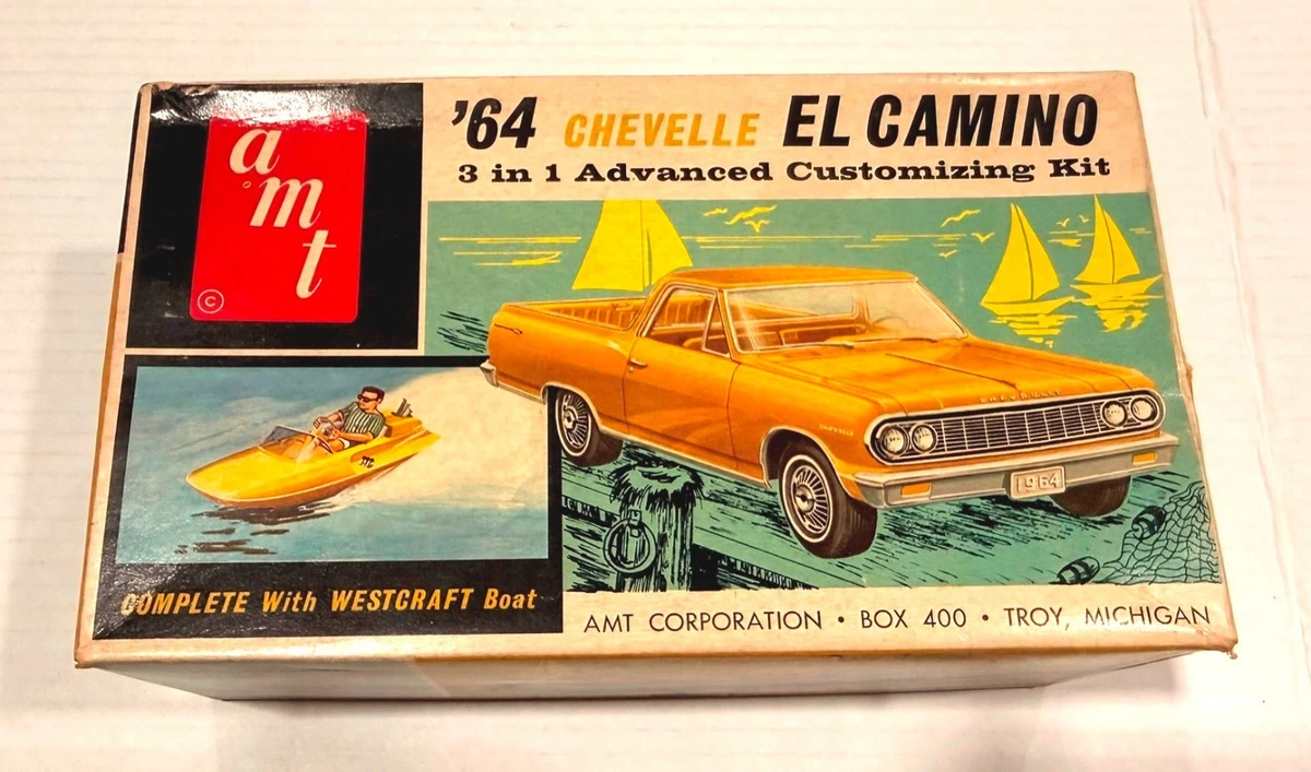 Maquette Chevrolet El Camino Camper 1965 – AMT 1/25, Kit Plastique Neuf